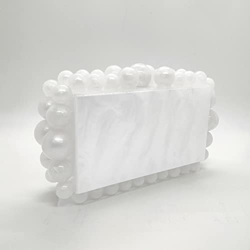 Image of CUXVA Acrylic Evening Clutch Bag for Women Glitter Marble Purse Handbag for Wedding Party Prom