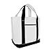 DALIX 14" Mini Small Cotton Canvas Party Favor Wedding Gift Tote Bag in Black