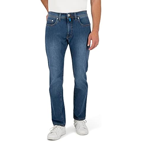 Pierre Cardin Lyon Tapered Jeans con Futureflex y Green Rivet en Ocean Blue Stonewash para Hombre Cover