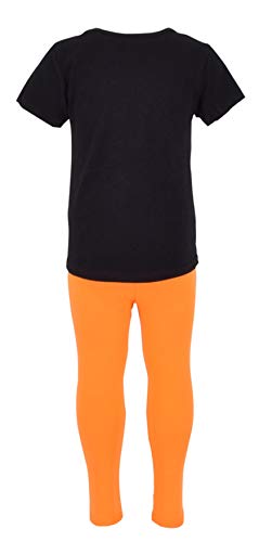 Unique Baby 2 Piece Girls Printed Leggings Outfit with Short Sleeve Shirt Kid and Toddler Clothes Set3