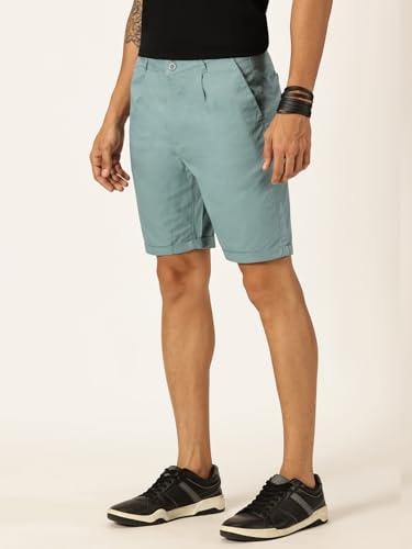 Image of Thomas Scott Men's | Solid | Mid Rise | Light Weight | 100% Cotton | Casual | Chino | Shorts for Men