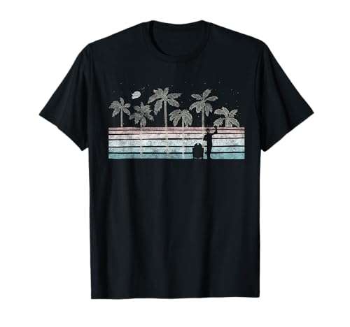 T-shirt Star Wars R2-D2 C-3PO rétro à rayures tropicales pour homme et femme