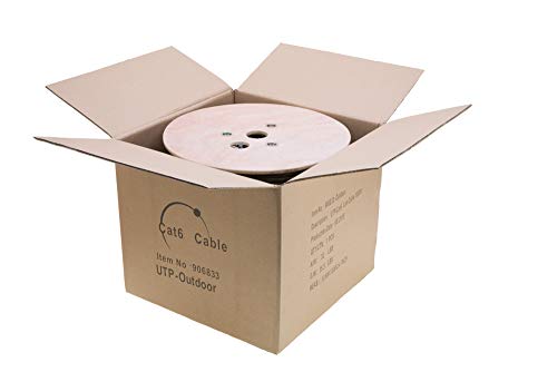 Cables Direct Online Cat6 1000Ft Outdoor 23 Awg 550Mhz Cable Utp Wire Solid Direct Burial Uv (Utp, 1000Ft) #TOP3
