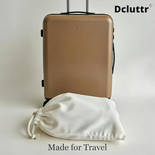 Image of Shoe Bags for Travel & Storage | Pack of 12 Sturdy, Washable Reusable Cotton Shoe Covers for Footwear, toiletries & Toys | Ideal for Travel, Closet & Gym.
