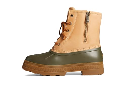Bottes de pluie Sperry Saltwater 2.0 d'exception en cuir véritable vert - 4