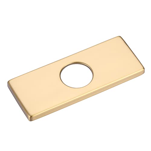 ARCORA 6" Brushed Gold Faucet Deck Plate, Sink Hole Cover, 1 or 3 Hole