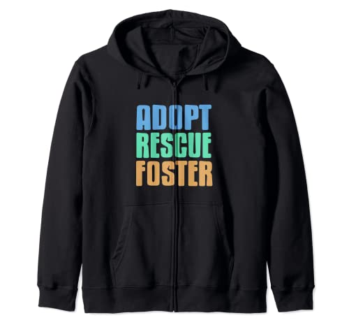 ADOPT RESCUE FOSTER Camiseta retro para amantes de las mascotas Sudadera con Capucha