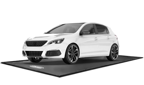 Garage Floor Mat Easy to Clean 7'9"x18' Heavy-Duty PVCContainment Mat with Waterproof Containment Protection for Cars SUVs Trucks Parking Garages Non-Slip Durable Containment Mat Multiple