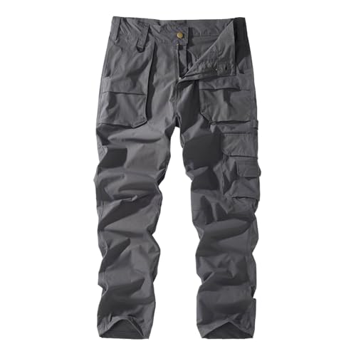 Men's Cargo Pants Lightweight Breathable Outdoor Work Trousers with Multiple Pockets for Casual Hiking and Daily
