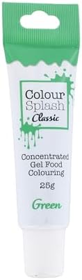 Colour Splash Food Colouring Gel | Green | Highly Concentrated Gels, Easy To Use Squeezy Tubes, Edible Ingredients, Transform Plain Cakes Into Bright, Eye-Catching Creations - Green 25g