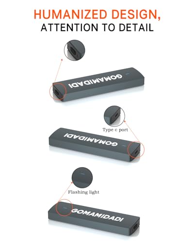 Carcasa externa SSD M.2 USB C 10Gbps aluminio miniatura 6
