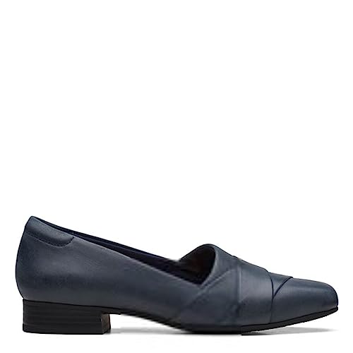 Clarks Clarks Women's Tilmont Clara Loafer Flat, Navy Leather, 9 Medium US