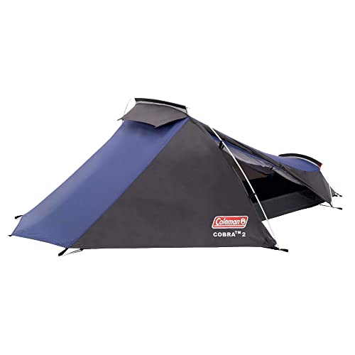 Coleman Cobra 2 Backpacking Tent, Black, Blue, Two Person
