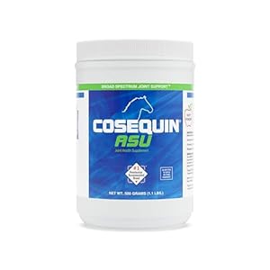 Nutramax Cosequin ASU Joint Health Supplement for Horses – Powder with Glucosamine, Chondroitin, ASU, and MSM, 500 Grams
