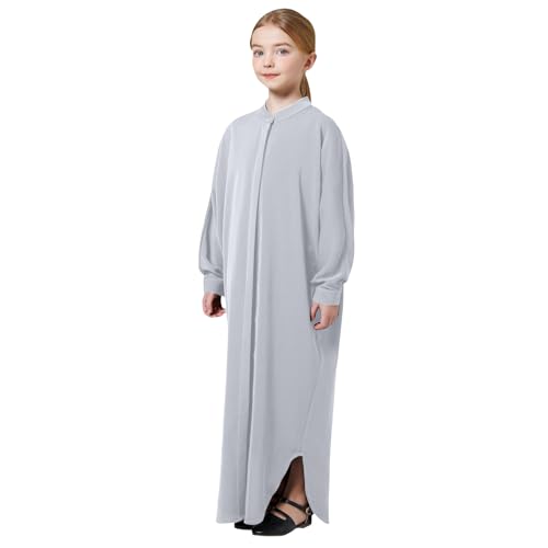 FYMNSI Abaya Dress for Girls Muslim Prayer Clothes Batwing Sleeve Islamic Dubai Kaftan Dresses Maxi Robe Full Length Thobe