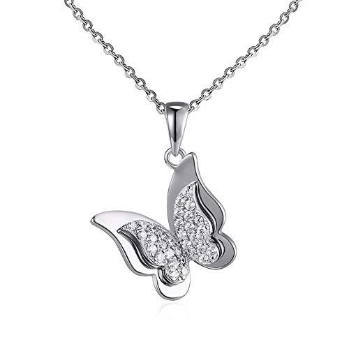 Collier papillon argent anti-allergie, fini les rougeurs au cou pour les fiançailles