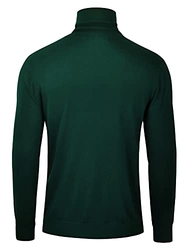 Derminpro Men’s Roll Collar Thermal Shirts Turtle Mock Neck Pullover Tops Dark Green Medium #TOP2