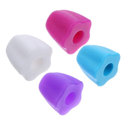 COLLBATH 4pcs Boys and Girls Toothpaste Cap Squeezer No Mess Silicone Covers for Toothpaste Dispenser