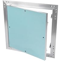 Vent Systems Revisionsklappe Trockenbau 30x30 cm mit 1.25 cm Wasserdicht Gipskarton - Wand, Decke Push-Click Aluminium Rigips Revisionstür - Innen Sanitär - Befliesbar Wartungsklappe, Serviceklappe