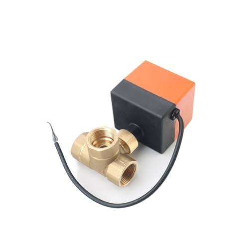 Válvula de bola motorizada de 3 vías de 1/2“ 3/4” 1“ Válvula de bola tipo T Válvula de bola de latón Válvula de bola de tres líneas Control de dos vías(3/4',12VDC)
