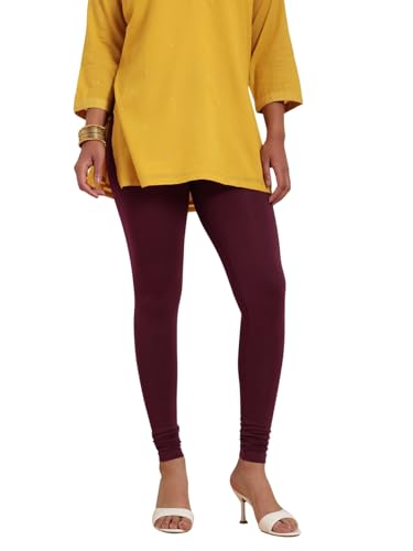 Image of TWIN BIRDS Tailored Cut and Classic Fit Super Stretchable Elastane Fabric Churidar Leggings for Women