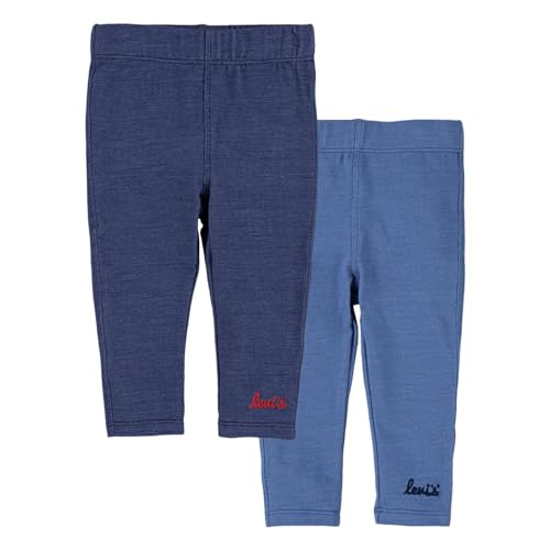 Levi's - Levi's Lvg 2 Pack Classic Legging Bébé Fille, Medieval Blue, 3 Mois