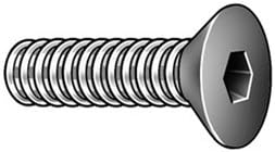 Unbrako 1106297 Class 12.9 Alloy Steel Socket Cap Screw, Black Oxide Finish, Flat Head, Hex Socket Drive, Meets ANSI B1.13M, Right Hand Threads, M8-1.25 Thread Size, 45 mm Length, Fully Threaded (Pack of 200)