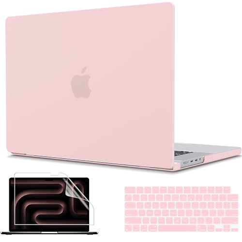 CISSOOK - Funda para MacBook Pro de 14 pulgadas, 2025, 2024, 2023, 2021, M5, M4, M3, M2, M1, carcasa rígida para MacBook Pro 14, A3434, A3112, A3185, A3401, A2992 A22 98 A2779 A2442, Rosa Bebé
