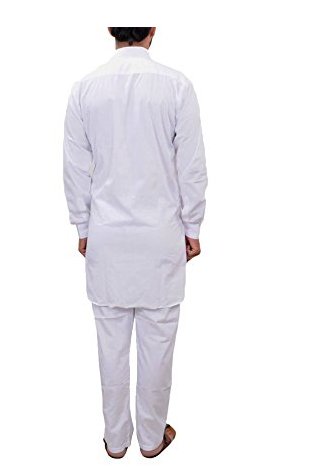Pijama Pathani Kurta blanco de dos piezas ropa tradicional Royal Kurta 42 2