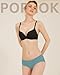 POPKOK Period Underwear Womens Cotton Hipster Postpartum Menstruation Panties 3 Pack(Large, Dark Grey/Light Grey/Pine Green)