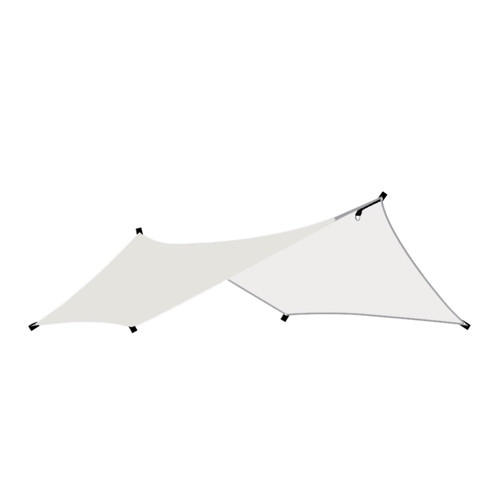Ubohuz White Camping Tent Tarps Outdoor Tarp Tent Waterproof Sun Shelter For Tourism Picnic Hexagon Sunshade Canopy Camping Awning Pergola Flysheet For Camping(White)