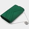 Milisente Clutch-Tasche für Damen, Wildleder-Clutch Taschen für Hochzeit, Schulter-Crossbody Abendtasche, grün, 9.4*2.3*5.9 inches, Umhängetaschen #4