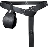 Medieval Belt, Faux Leather Medieval O Ring Belt with Portable Drawstring Pouch, Retro Renaissance and Purse Set for Halloween Cosplay medival