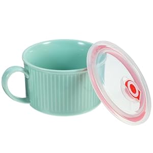 BCJMKDX Mintgrüne Suppenschüssel mit Deckel und Griff