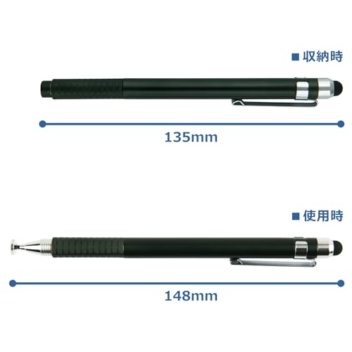 BabbleCom タッチペン 2way ホワイト 両側 スタイラスペン スマートフォン 対応 タブレット 対応 iPhone 対応 Android 対応 iPad 対応 極細 細い 円盤型 クリアディスク イラスト アプリ ゲーム