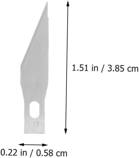 KALLORY 1 box Replacement Craft Blades for Precision Trimming Paper Sharp Cutting Tool for Papercraft and Modeling with Durable Storage Box