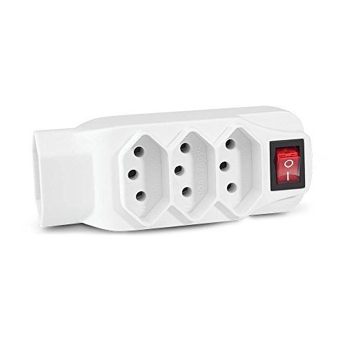 Adaptador de Energia L Multilaser com 4 Tomadas WI246 Branco