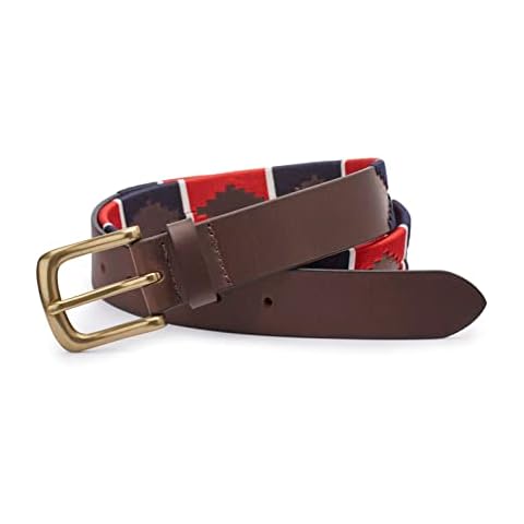 Ibex England Brown & Red Men's Polo Belt Cover