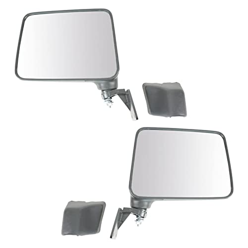 Manual Folding Black Mirror Lh Driver Rh Passenger Pair For 87-95 Suzuki Samurai #TOP24