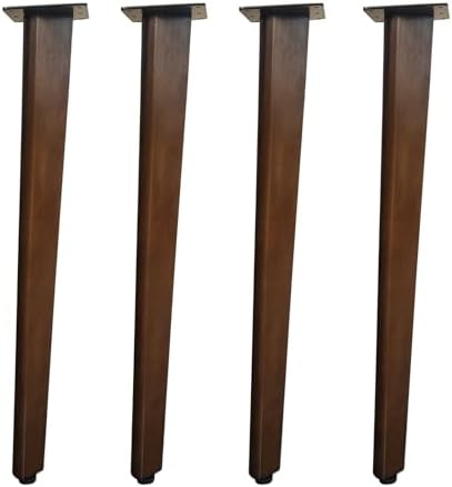 QLLY 26 inch Slant Wooden Table Legs, Solid Wood Angled Desk Legs ...