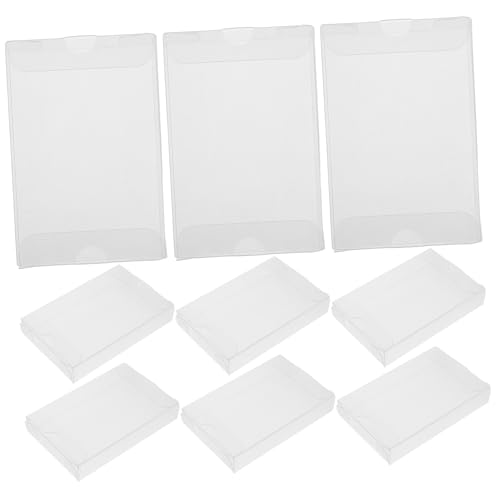 CIYODO 10pcs Clear PVC Cassette Tape Storage Case Audio Tape Holder Dust Portable Organizer for Music Wire Thickness