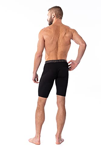 American Heaven Men's Knee Length Boxer Briefs | Ultra Soft -Stretch Base Layer Boxer Brief With Fly-Pack Of 6 (6Pack- Neon, Medium, M) #TOP3