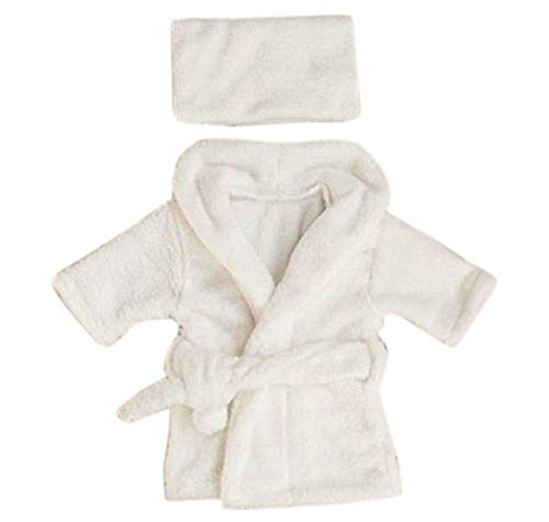 Image of BabyMoon Spa New Born Baby Photography Shoot Props Costume | 3-6 Months | Spa White