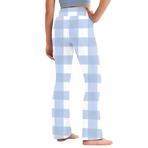 Teen Girls Striped Flare Leggings Kids Preppy High Waist Yoga Pants Dance Yoga Bootcuts Pants Petite Workout Pant4