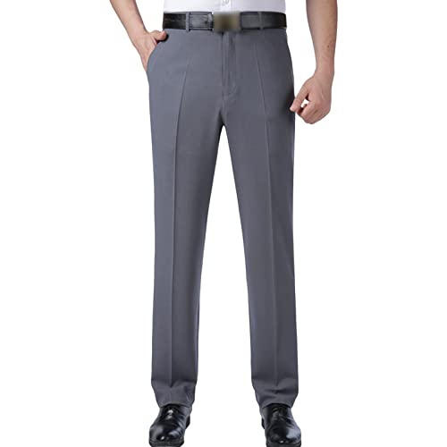 Pantalones para Hombre Tiro Alto Pierna Recta Clásicos miniatura 1