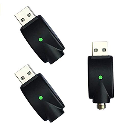 USB Smart Charger with Over-Charge Protection Compatible for USB Adapter with LED Indicator Intelligent,Black -3 Pack