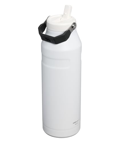 Image of Stanley IceFlow Flip Straw 2.0 Water Bottle 50 OZ | Built-In Straw with Larger Opening | Lightweight & Leak-Resistant | Insulated Stainless Steel | BPA-Free | Chalk