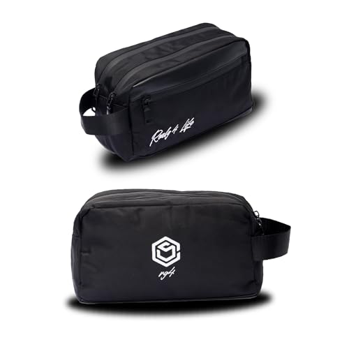 Bolso De Mano De Hombre Impermeable | Bolsa De Aseo 4 en 1 Múltiples Bolsillos | Neceser De Viaje Oxford | Kit De Higiene Personal Antirasguños | Neceser Práctico Tamaño Inteligente