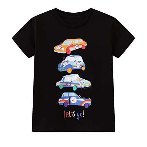 Image of Toddler Boys' Short Sleeve Tees Cotton Casual Graphic Crewneck Summer Top Clothes T-Shirts