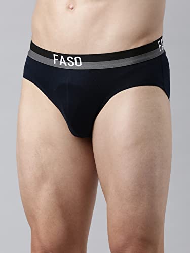 Image of FASO Men's Cotton Briefs | Ultra-Soft Durable Waistband | Modern Square Cut Fit | Tagless & Label-Free Comfort